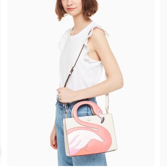 NWT Kate Spade By The Pool Flamingo Sam Bag - Picture 6 of 6